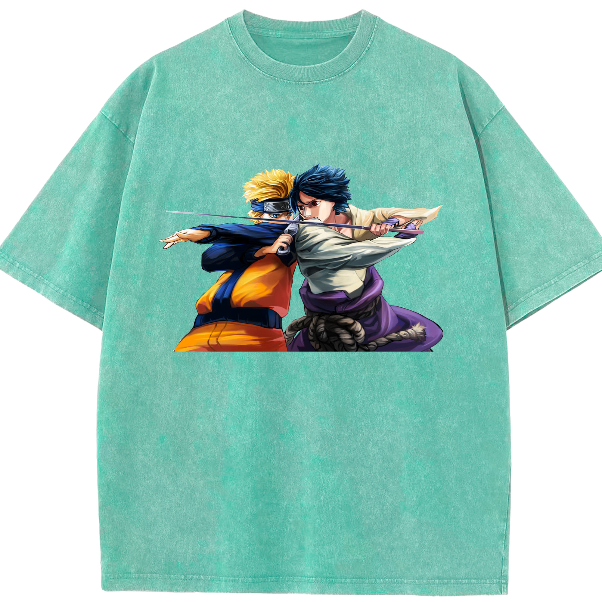 （画像用） NARUTO -ナルト- うずまき ナルト Uzumaki Naruto 綿100% ヴィンテージ風 半袖Tシャツ（フロントプリント）